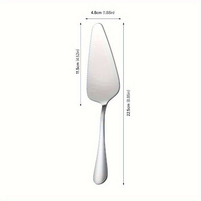 1pc Stainless Steel Cake Server with Serrated Edge