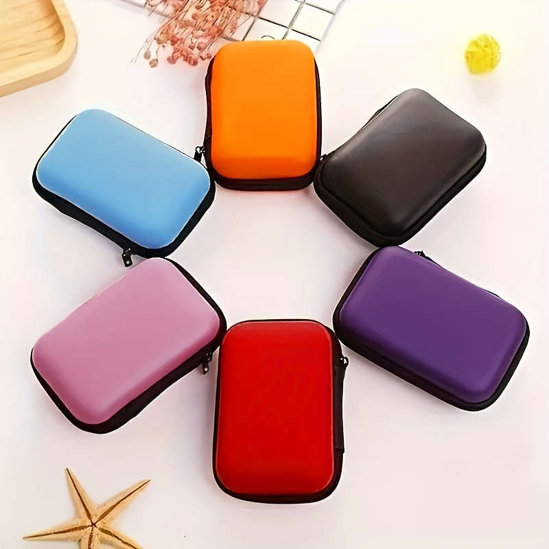 1pc Modern Black Vinyl Desk Organizer Box