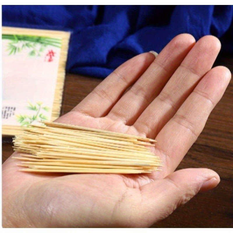 Natural Bamboo Double-headed Thin Toothpicks