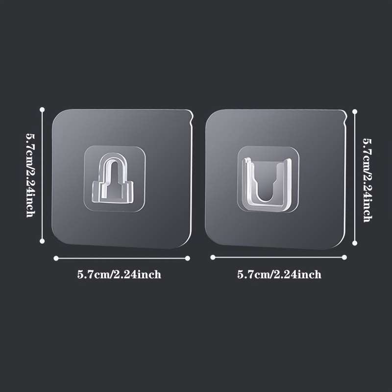 10 Pairs of Powerful Adhesive Hooks with No TraceUtility
