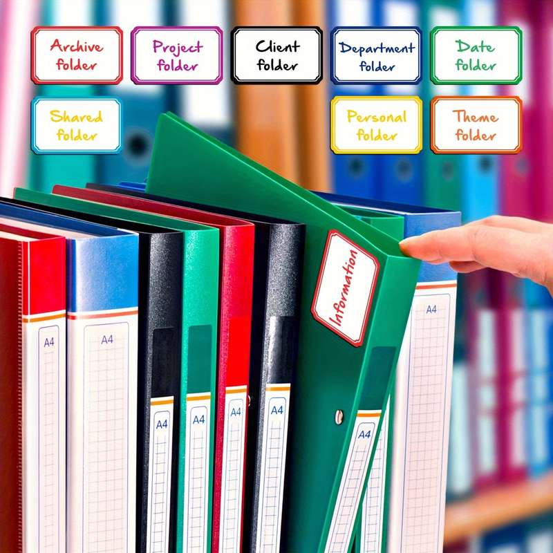 1200 Labels 8 Colors Blank Writable