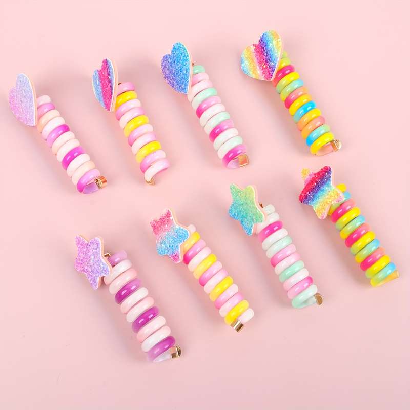 Set of 4 Cute Spiral Hair Ties
