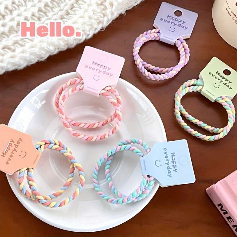 5pcs Cute Silky Hair Ties