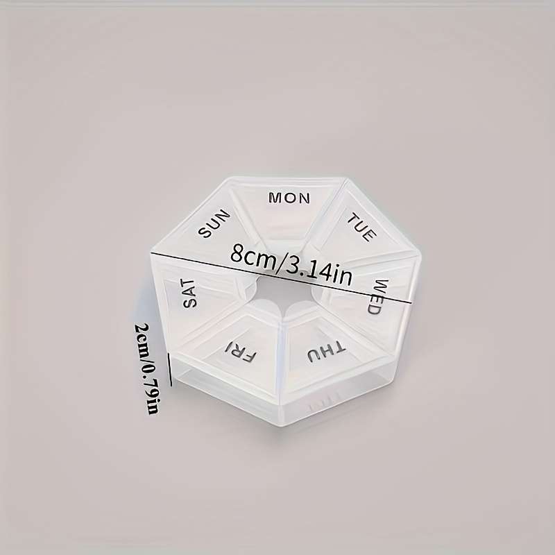 Mini 7-Corner Storage BoxSeven Grids Squares Pill Box