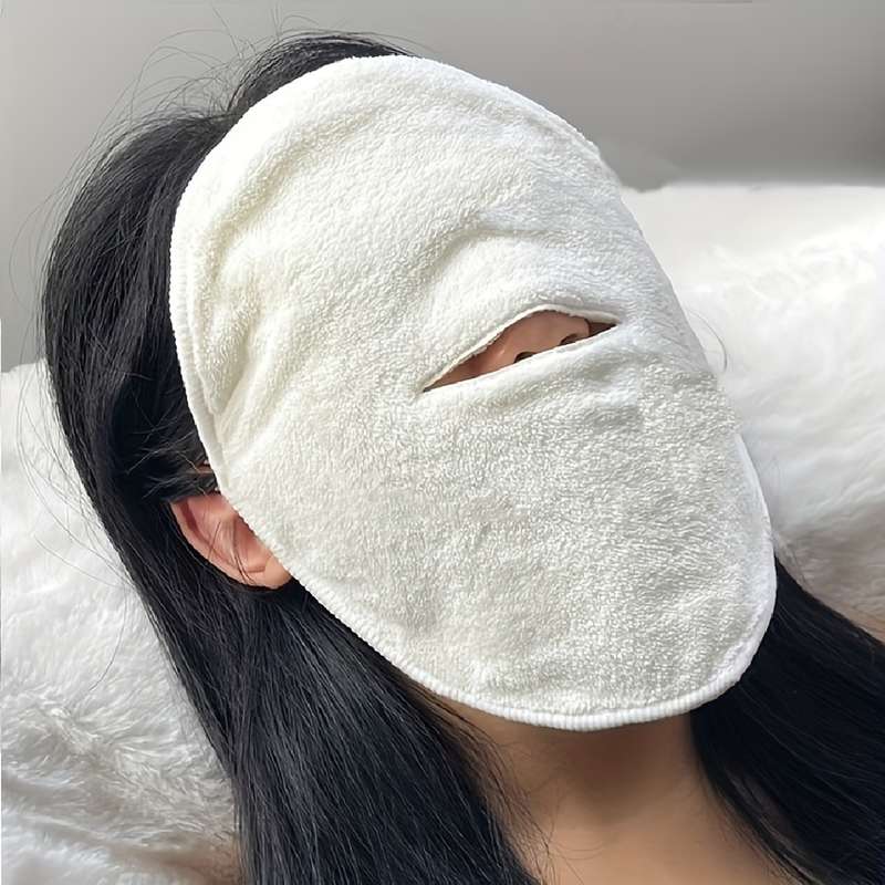 1pc Reusable Hot And Cold Facial Mask Towel For Skin Care