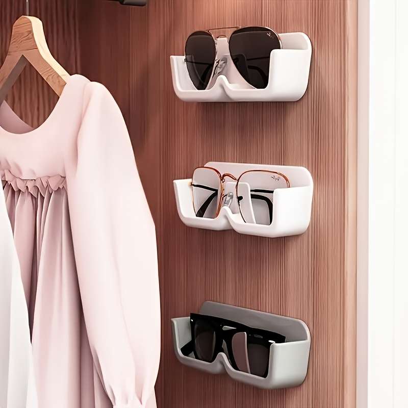 1pc Adhesive Wall-Mounted Bathroom Storage Shelf For