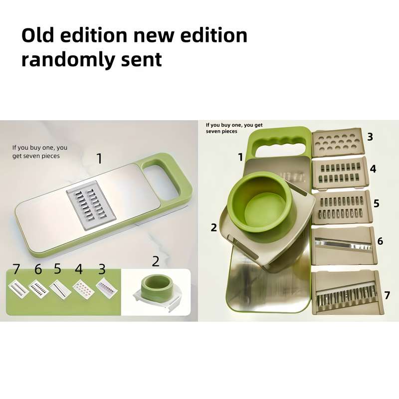 7pcs Stainless Steel Multifunctional Vegetable Slicer and Grater Set