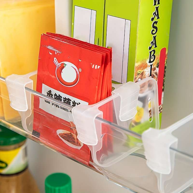 5pcs Clear Plastic Refrigerator Organizer Dividers