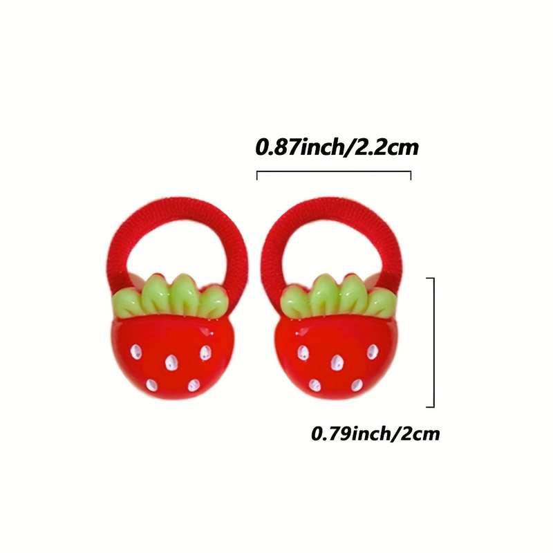 10pcs Cute Cherry & Strawberry Hair Ties Set