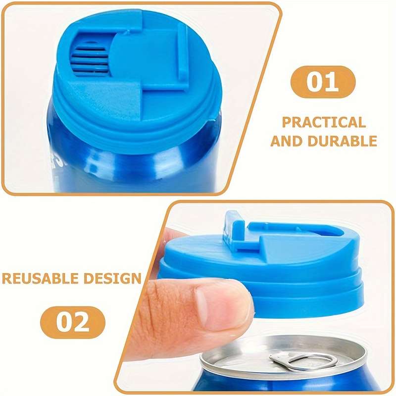 3pcs Colorful Reusable Soda Can Lids