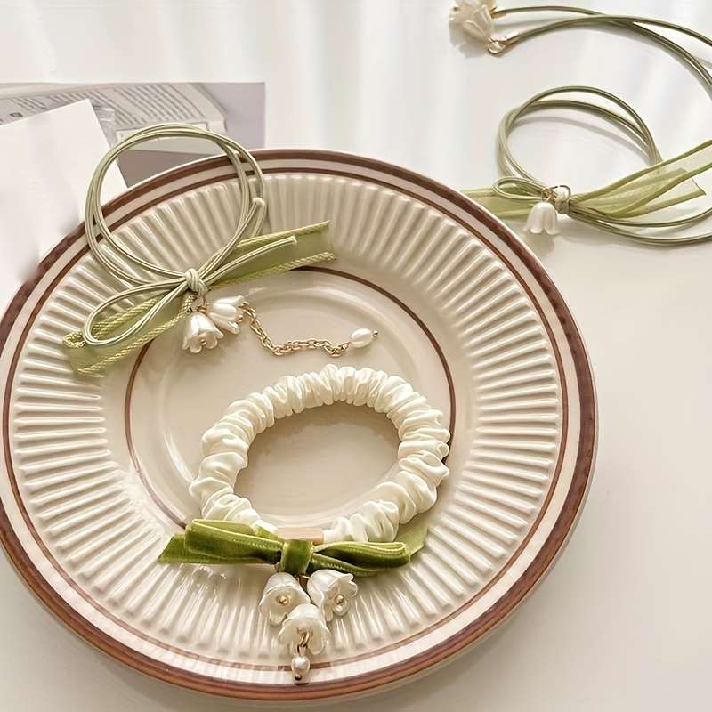 3pcs Elegant Bow Hair Rings