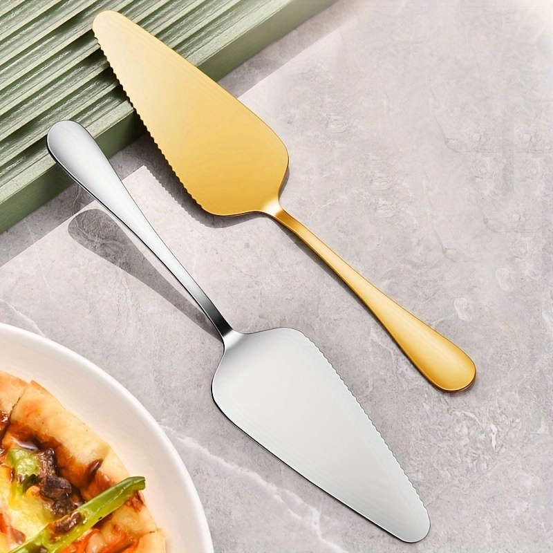 1pc Stainless Steel Cake Server with Serrated Edge