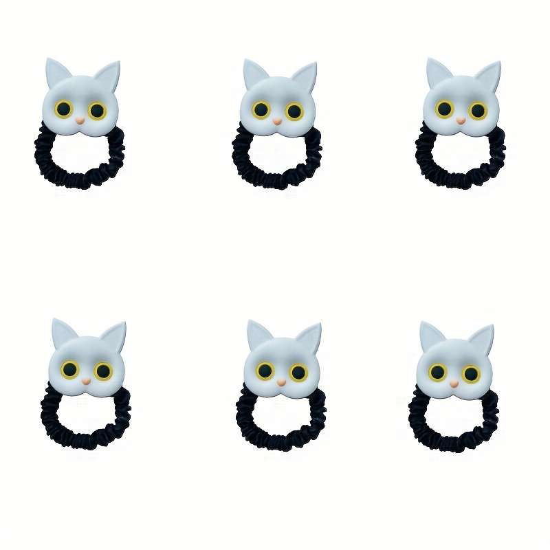 Silicone Cat Black and White Hair