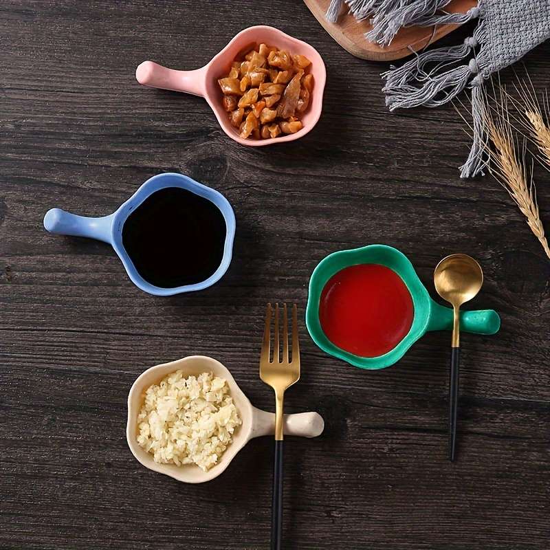 Creative Mini Condiment Dishes with Handle