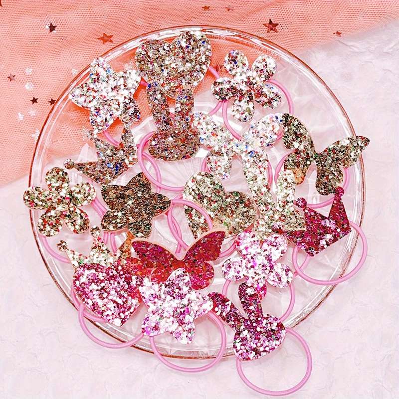 18pcs Sparkle Hair Tie Set for Girls