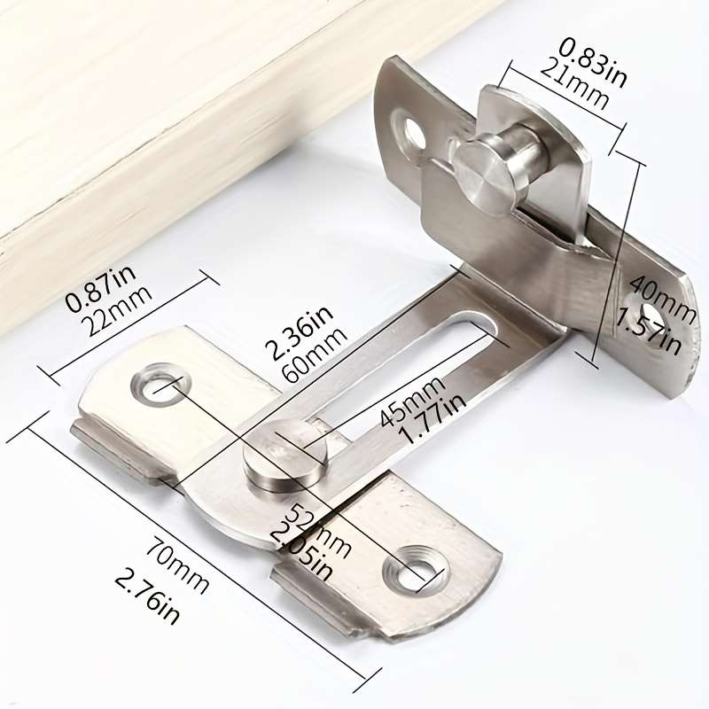 A Latch For A Home Door Made Of Stainless Steel