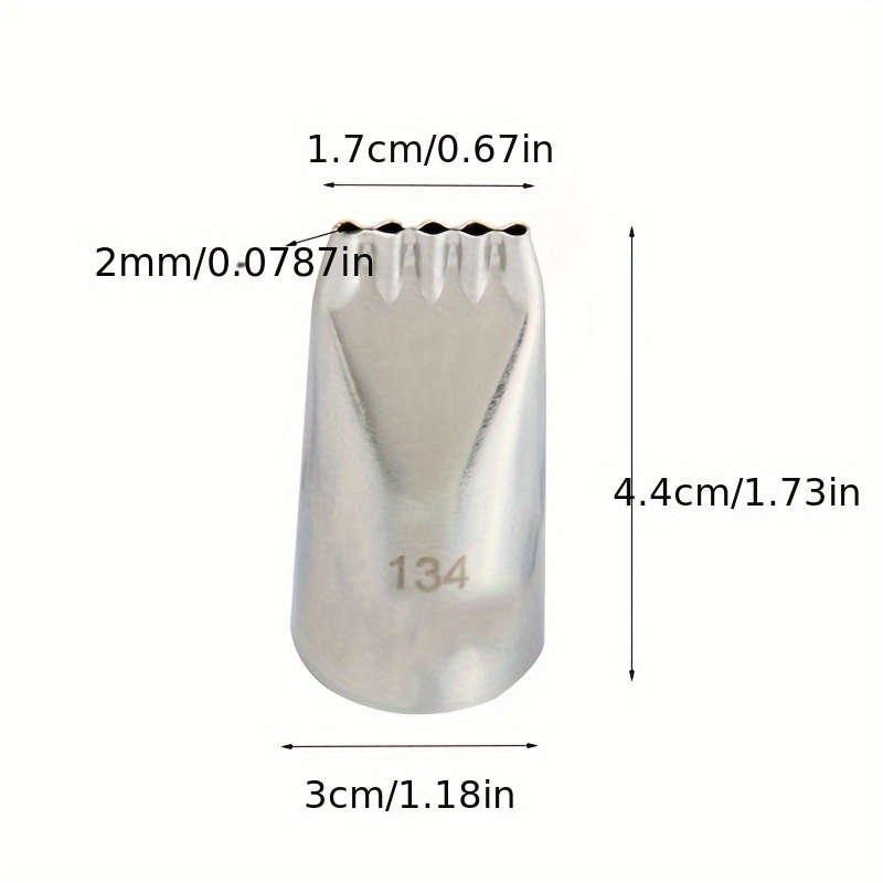 Stainless Steel Piping Nozzles 1pc - Cake Decorating Tips