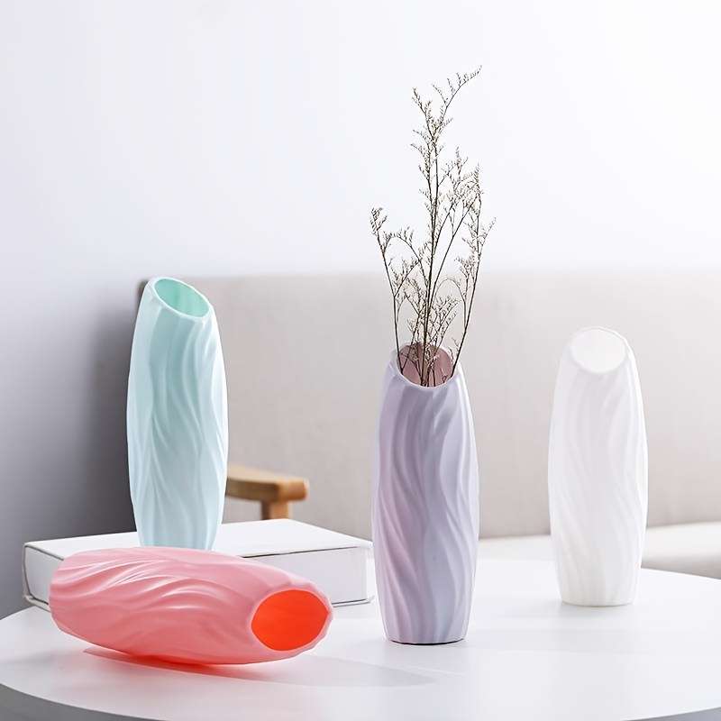 1pc Vintage Style Plastic Cylinder Vase