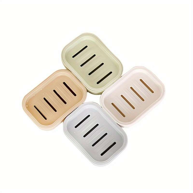 Oval Plastic Soap Dish Set