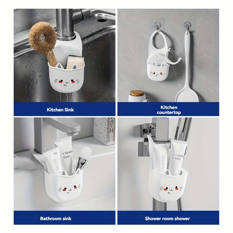 Cute Cat Silicone Faucet Basket