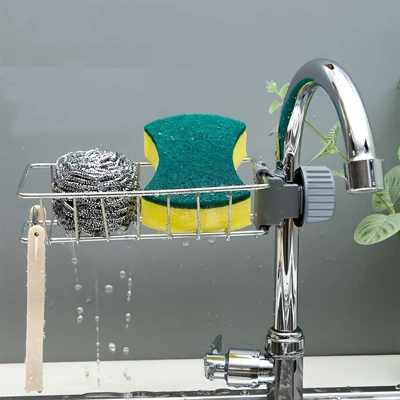 Kitchen Faucet Sponge Stainless Steel Holder