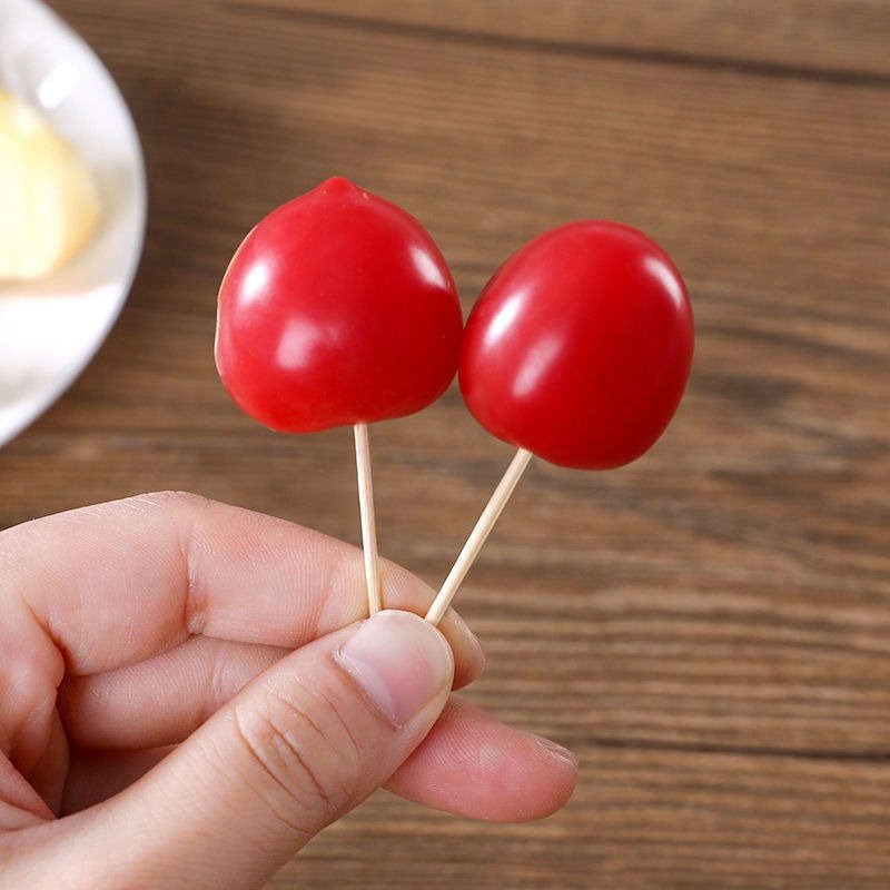 Natural Bamboo Double-headed Thin Toothpicks