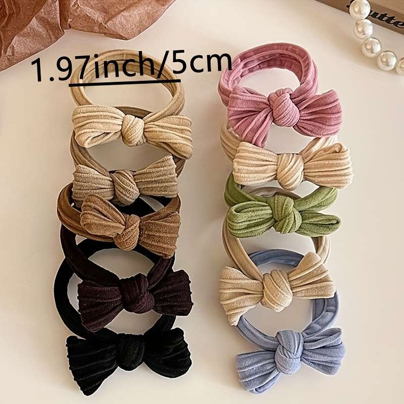 5pcs Pastel Bowknot Hair Ties