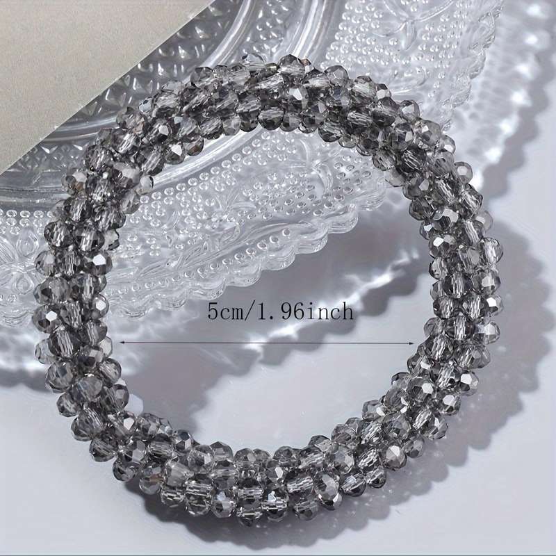 Crystal Handmade Beaded Hair Tie