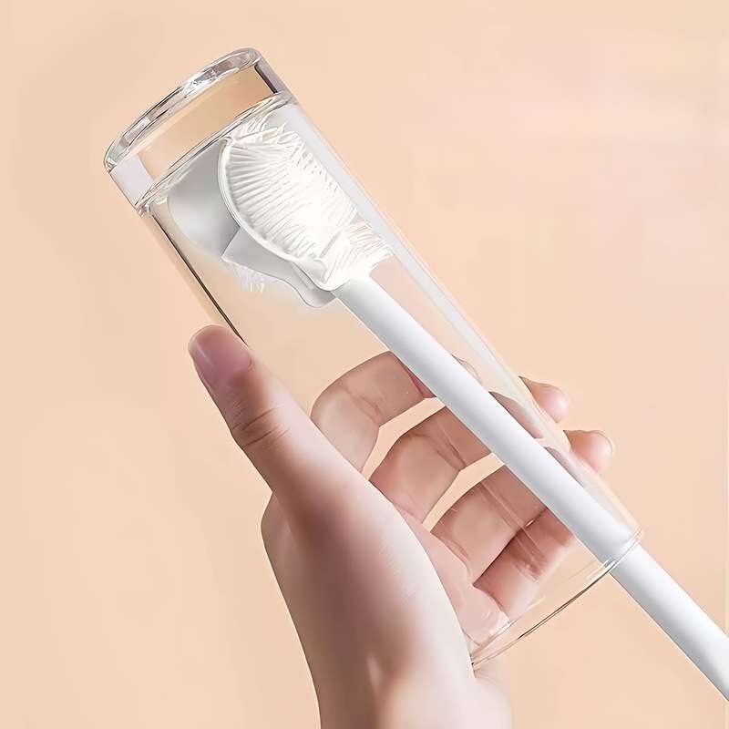 360-Degree Foldable Silicone Cup Brush with Long Handle