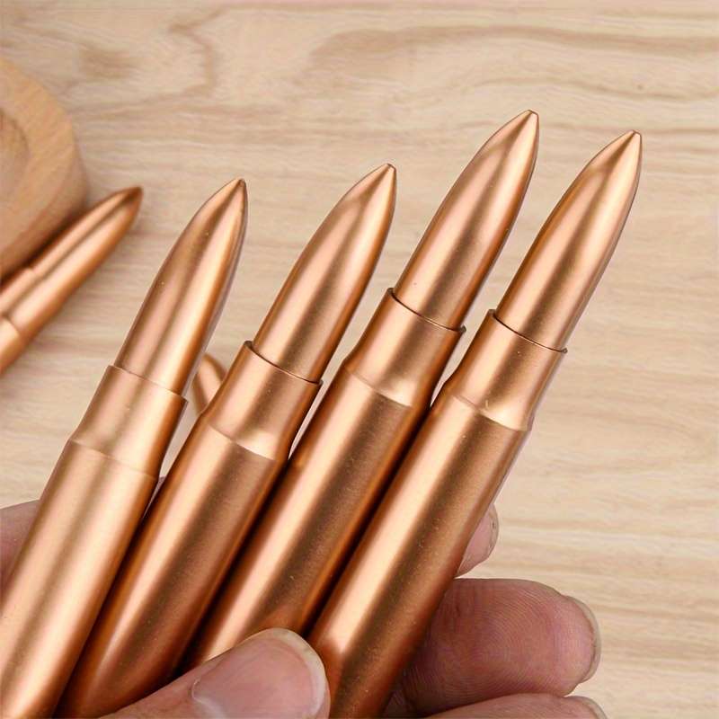 6-Pack Golden Bullet Shaped Ballpoint Pens