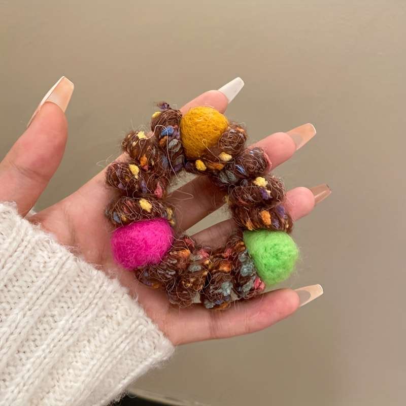 1pc Colorful Woolen Spiral Hair