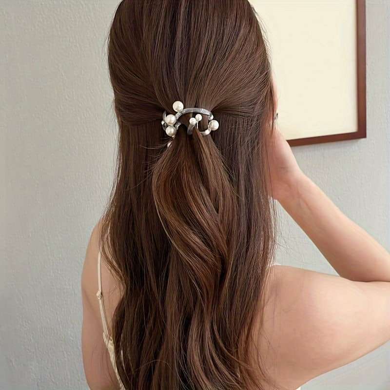 Elegant Minimalist Imitation Pearl Hair