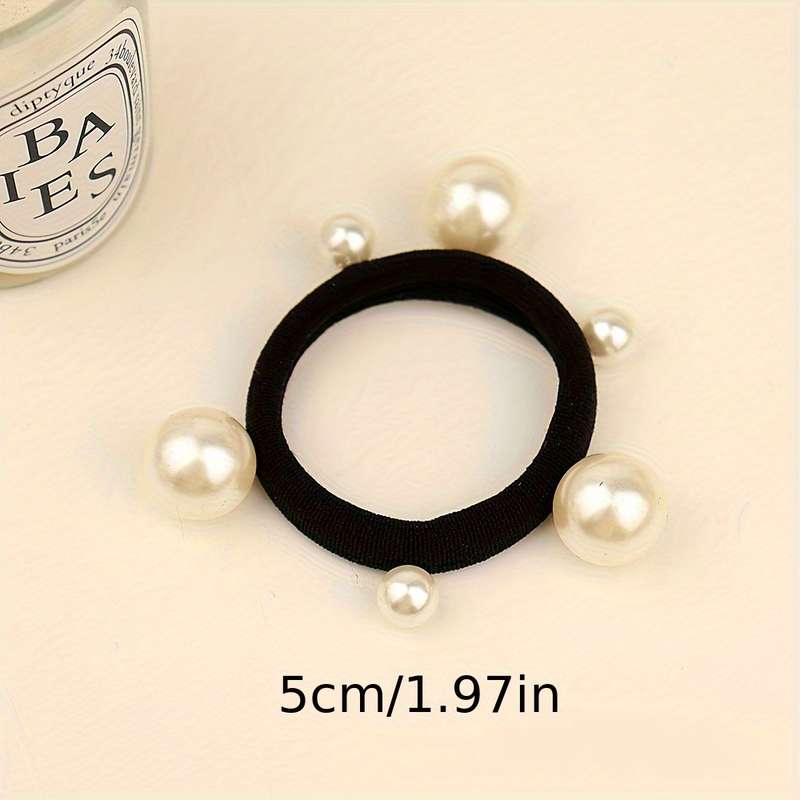 Luxurious Pearl Embellished Hair Tie