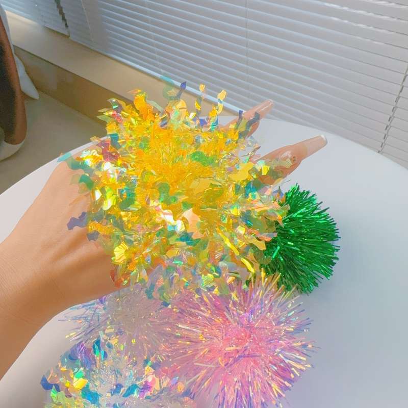 Elegant Cute Fluffy Pompom Hair Scrunchies Set
