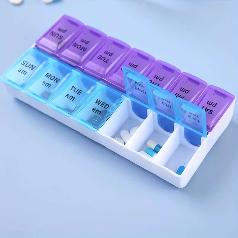 1pc Dual-Color Pill Organizer