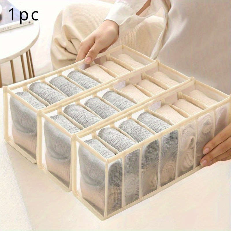 1pc 7-Grid Underwear Storage Box