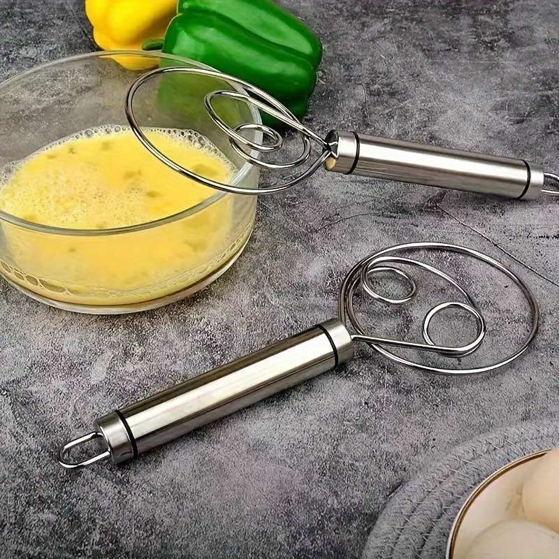 1pc Dough Mixer Stainless Steel Handheld Bread Whisk