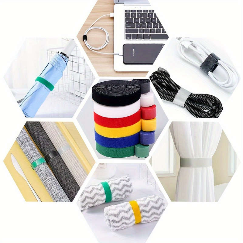 Multi-Color Hook And Loop Straps Are Reusable