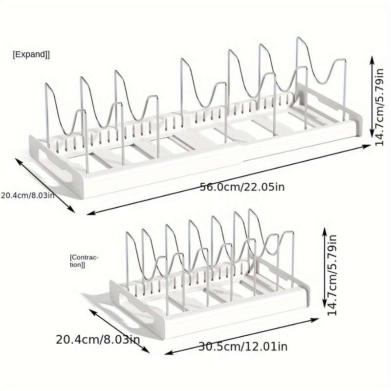 Expandable Kitchen Organizer Rack - Perfect for PotsLids