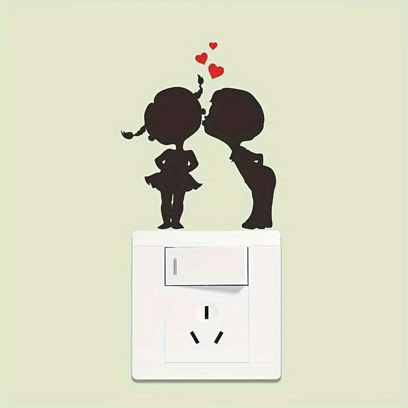 Cartoon Couple Switch Sticker