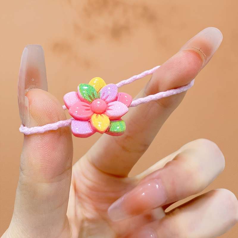 Sweet Floral Elastic Hair Ties