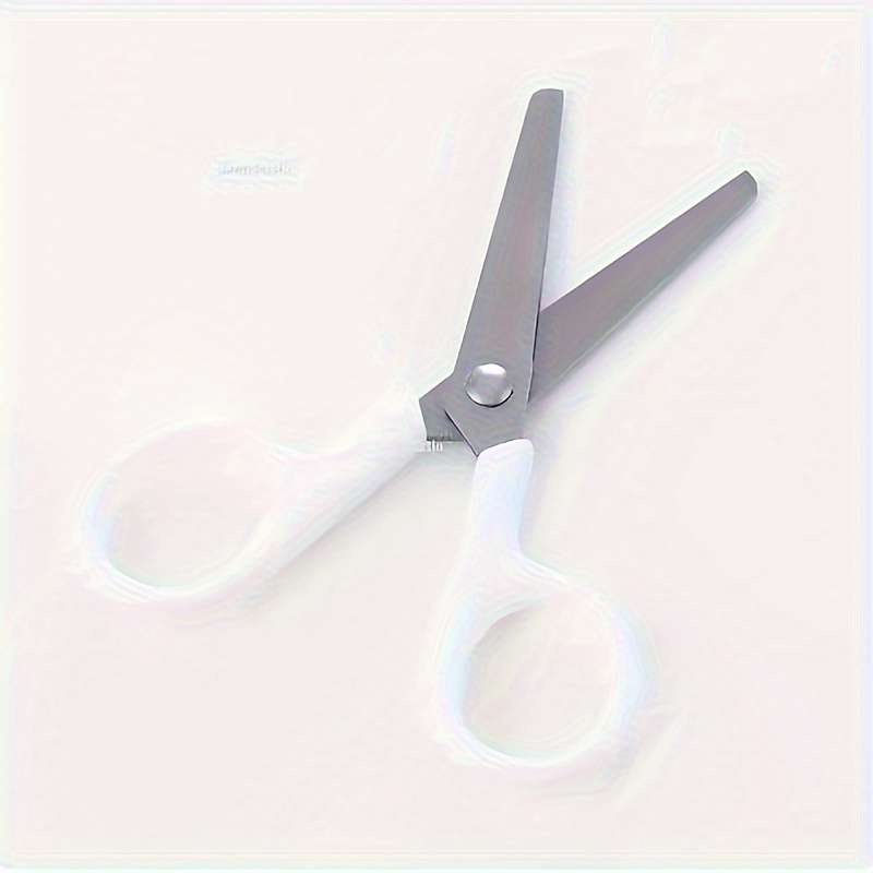 Compact White Stainless Steel Scissors