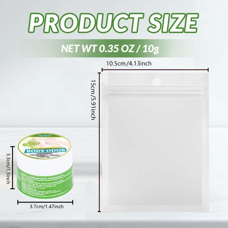 Sweat odor control cream