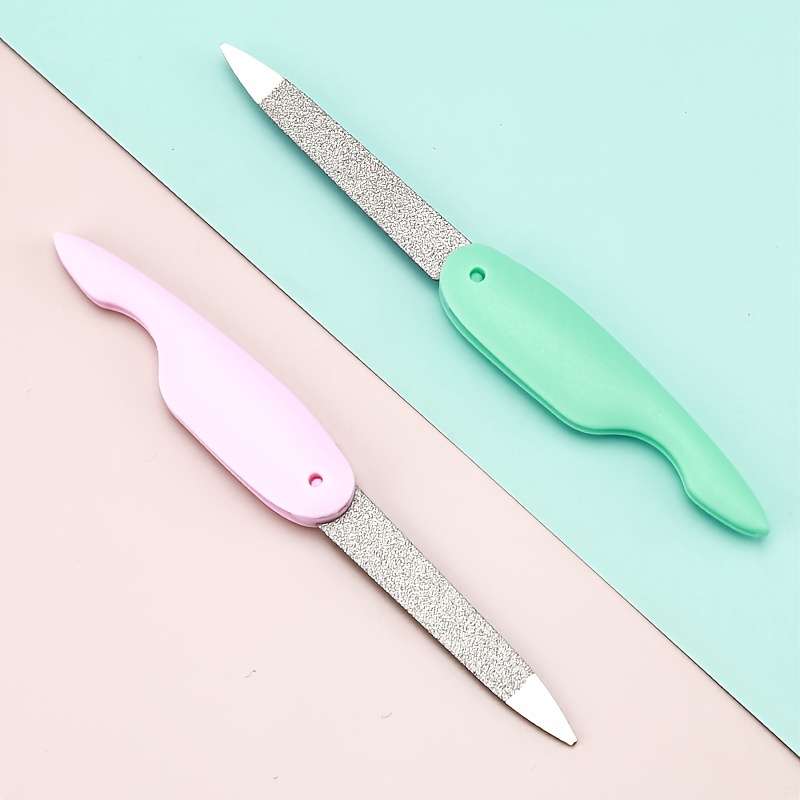 Stainless Steel Nail File with Double Polishing and Sanding Strips