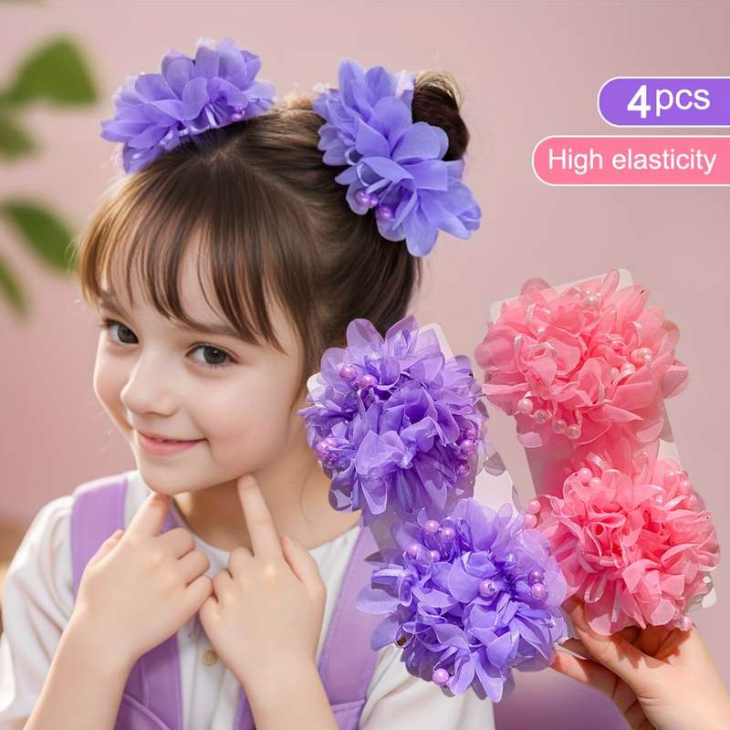 Sweet Floral Hair Ties