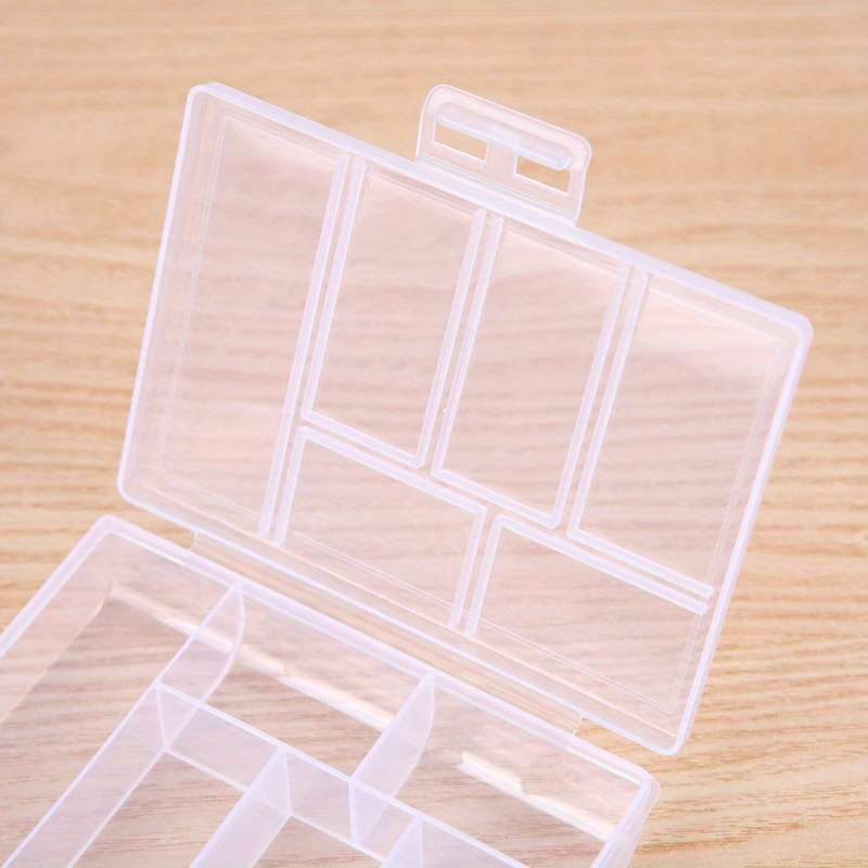 1pcs White Plastic Clear Storage Box