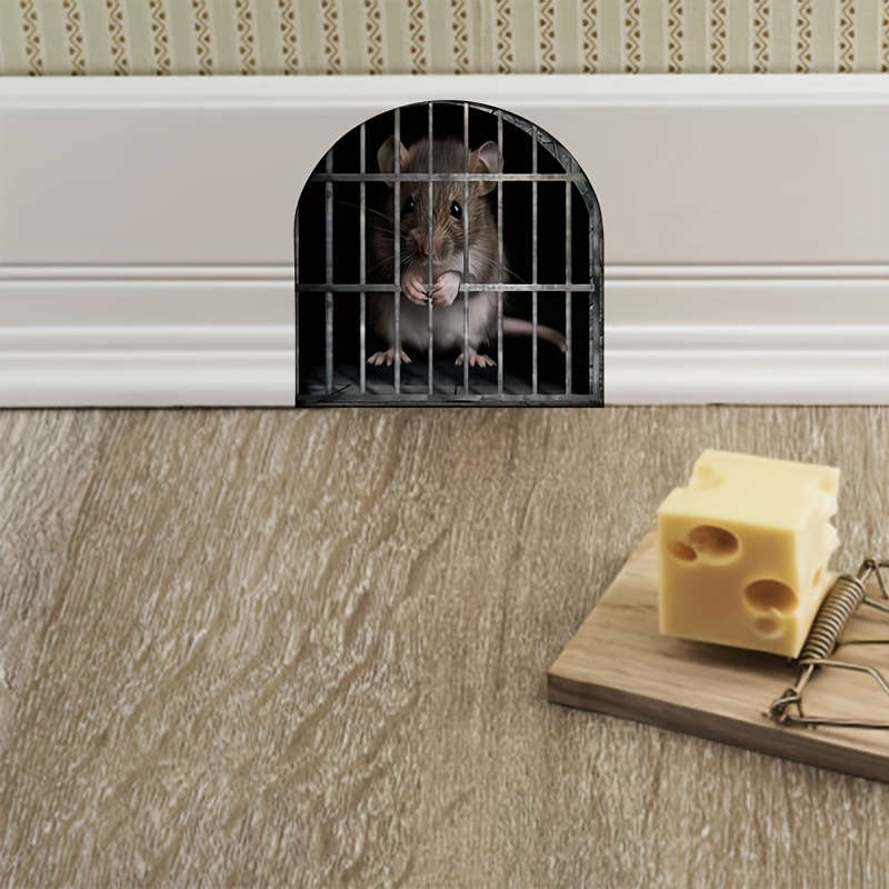 3D Realistic Rat Hole Wall Decal