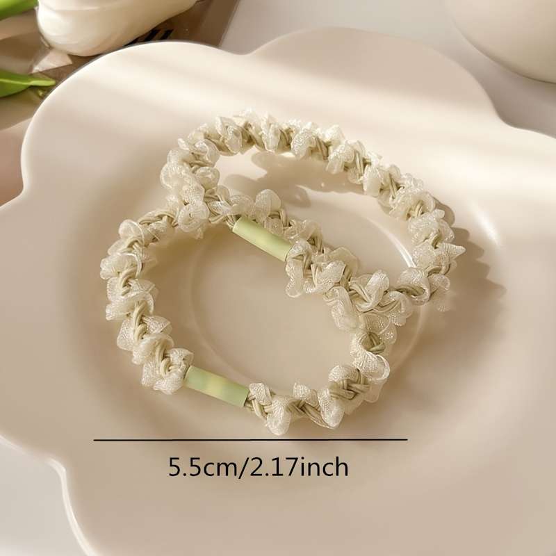 Cute Mesh Braided Hair Ties