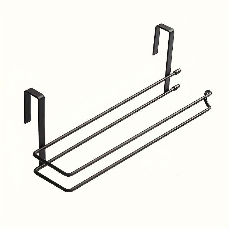 Easy-Install Black Metal Paper Towel Holder