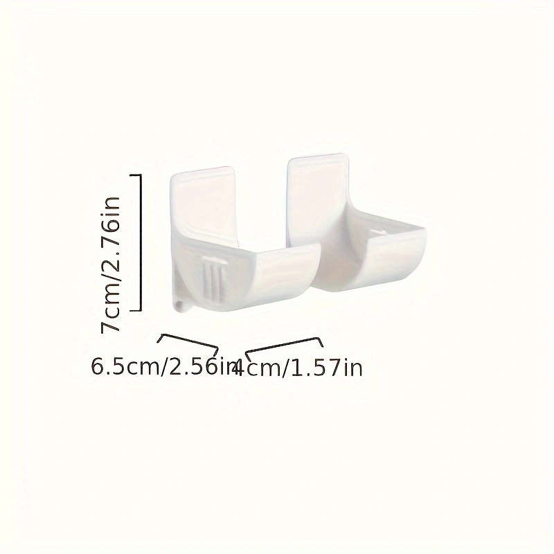 4pcs White Self-Adhesive Kitchen Organizer Holders